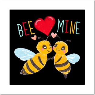 Bee Mine! - Cute Love Bees Posters and Art